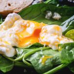 Poached egg on spinach